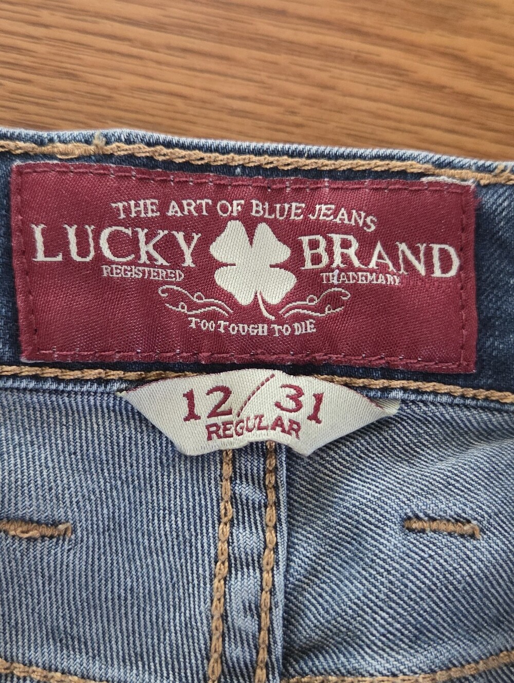 Y2K Lucky Brand Jeans Womens 12 / 31 Regular Sofia Straight Leg Baggy Stretch - Picture 4 of 12
